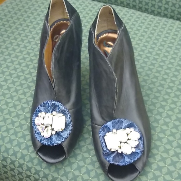 Poetic License Embellished Peep toe Booties - Picture 6 of 7